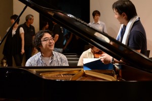 談笑するマエストロと清水さん