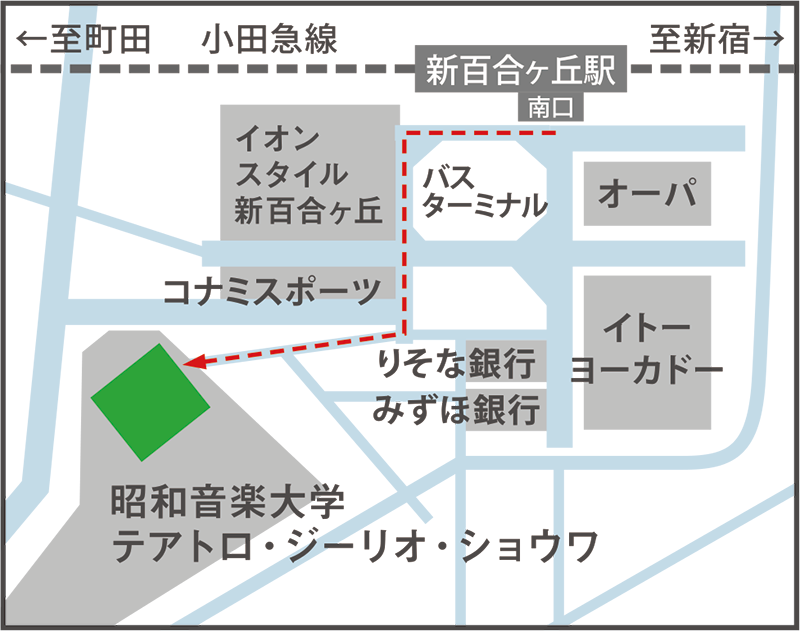 昭和音楽大学テアトロ・シーリオ・ショウワへの地図画像