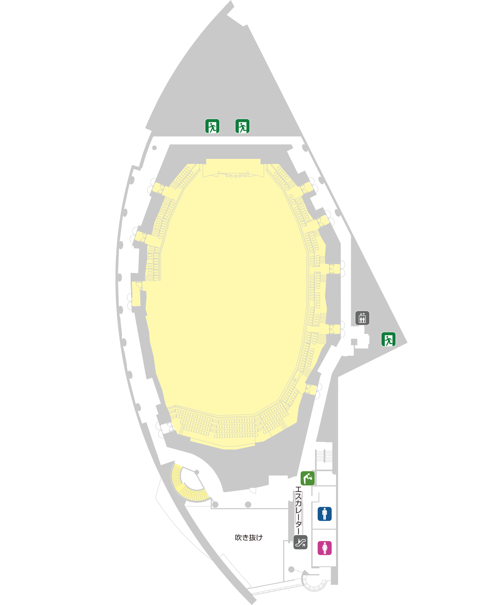 ホール3階の案内図