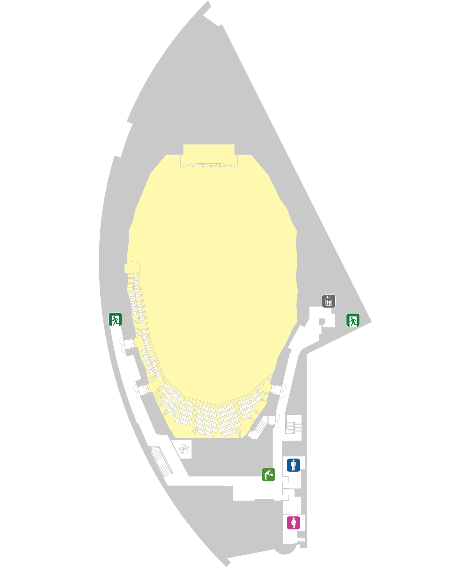 ホール4階の案内図